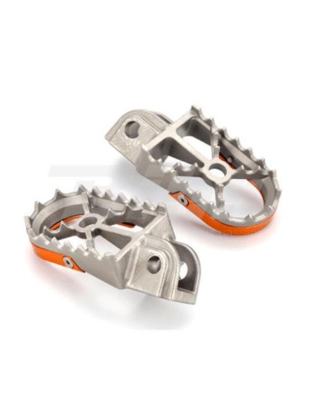 ESTRIBERAS SOBREDIMENSIONADAS KTM SX 65 09-20 SX 85 13-17 EXC/SX 125-530 98-15 GRISES NARANJAS