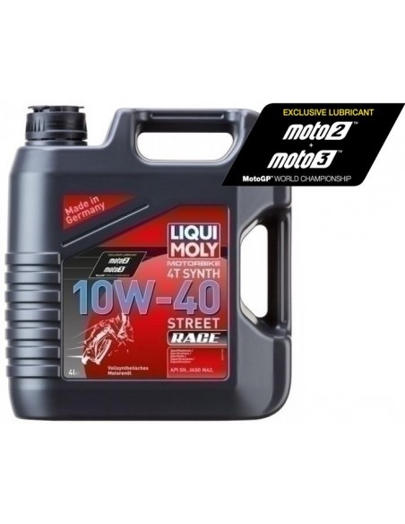 ACEITE LIQUI MOLY 100% SINTETICO 10W40 STREET RACE - 4 LITROS