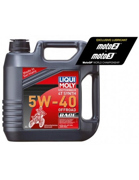 ACEITE LIQUI MOLY 4T SYNTH 5W40 100% SINTETICO - 4 LITROS