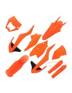 KIT PLASTICOS POLISPORT KTM EXC/EXC-F 17-19 NARANJA FLUOR