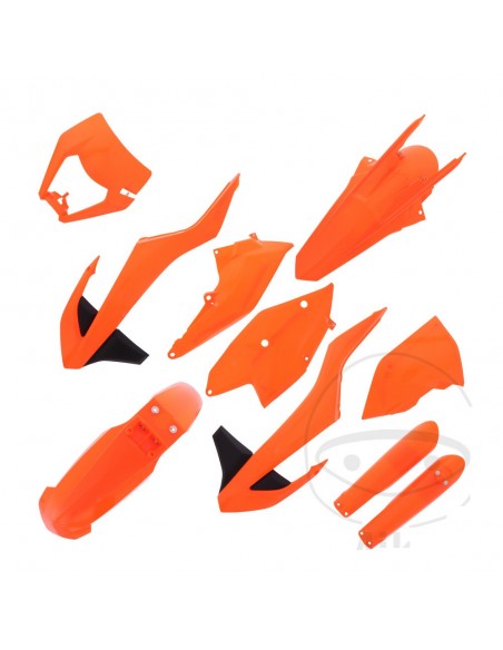 KIT PLASTICOS POLISPORT KTM EXC/EXC-F 17-19 NARANJA FLUOR KIT PLASTICOS POLISPORT KTM EXC/EXC-F 17-19 NARANJA FLUOR