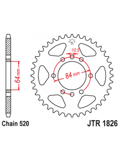 CORONA DE ACERO JT SUZUKI LTZ 400 03-08 KAWASAKI KFX 400 03-06 2