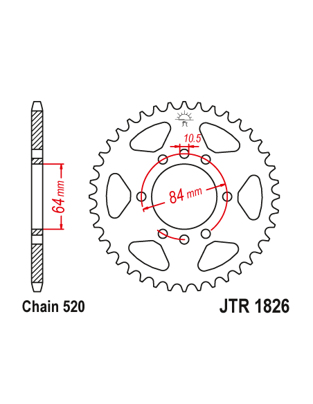 CORONA DE ACERO JT SUZUKI LTZ 400 03-08 KAWASAKI KFX 400 03-06