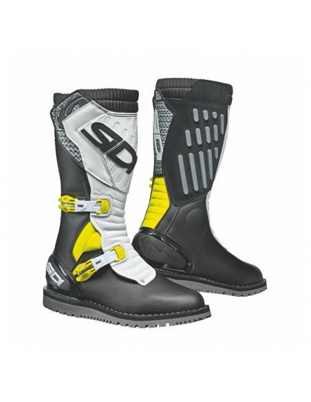 BOTAS SIDI TRIAL ZERO 2 NEGRO BLANCO AMARILLO
