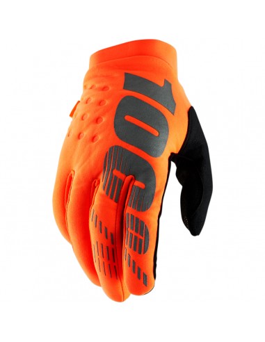 GUANTES 100% BRISKER NEOPRENO NARANJA FLUOR