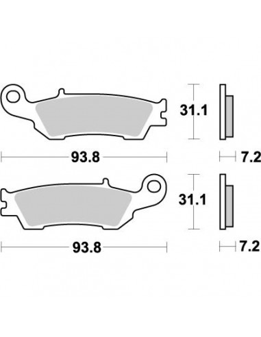 PASTILLAS DE FRENO DELANTERAS YAMAHA YZ 125/250 08-11 YZ 250F 07-20 YZ 450F 08-20 WR 450F 16-20