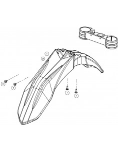 GUARDABARROS DELANTERO GAS GAS EC 18-19 RIEJU MR 300 2021 BLANCO