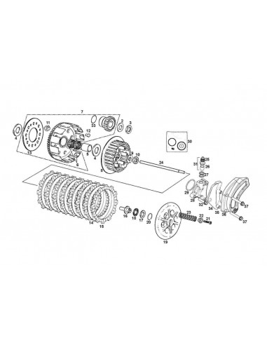 COJINETE CAMPANA DE EMBRAGUE GAS GAS EC K28X33X13FV-M1 M3