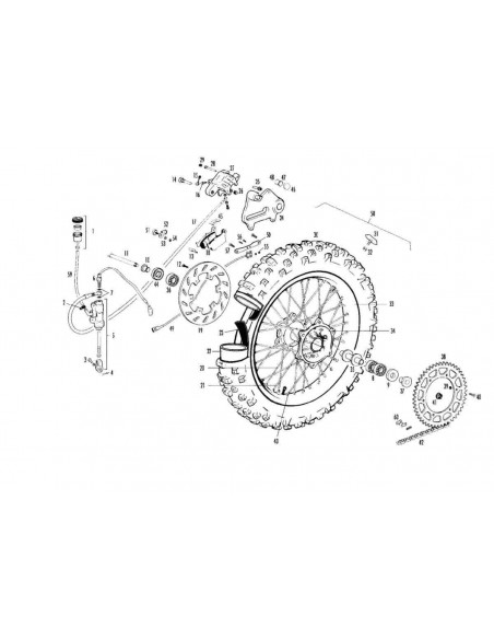 LATIGUILLO DE FRENO TRASERO GAS GAS EC 01-08