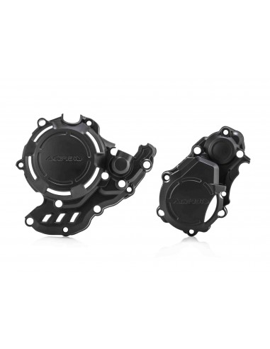 KIT PROTECCIONES ACERBIS EMBRAGUE + ENCENDIDO KTM EXCF 250/300 17-21 HUSQVARNA FE 250/350 17-21 NEGR