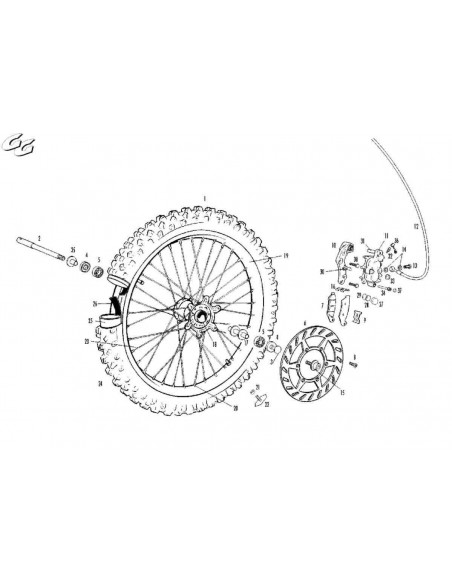 EJE RUEDA DELANTERA GAS GAS EC 04-07