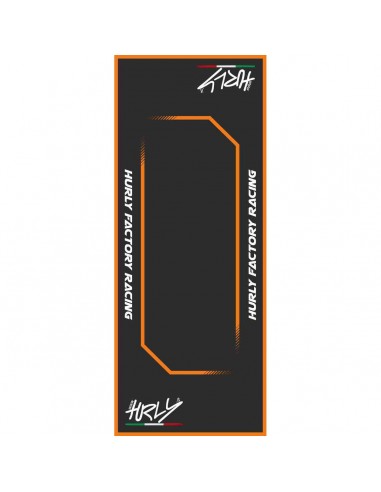 ALFOMBRA PADDOCK HURLY NEGRA NARANJA 53X100