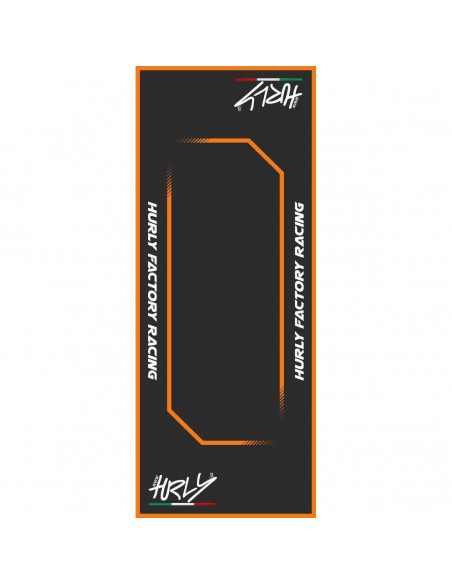 ALFOMBRA PADDOCK HURLY NEGRA NARANJA 53X100