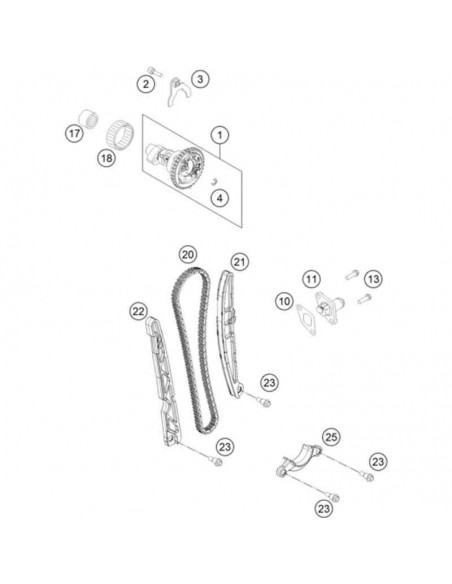 TENSOR CADENA DISTRIBUCION KTM EXC 450/525