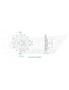 PIÑON ESJOT HUSQVARNA CR 125 95-97 WRE 125 95-13 - 13 DIENTES