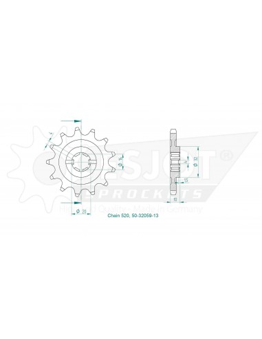 PIÑON ESJOT HUSQVARNA CR 125 95-97 WRE 125 95-13 - 13 DIENTES