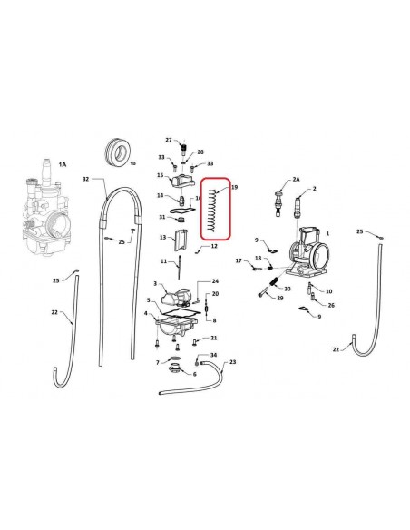 MUELLE COMPUERTA CARBURADOR KEIHIN 1290-A53-2000