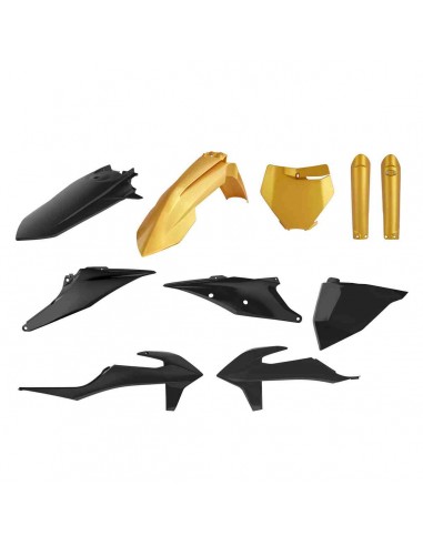 KIT PLASTICOS POLISPORT KTM SX/SXF/XC/XCF 19-21 GOLD METAL