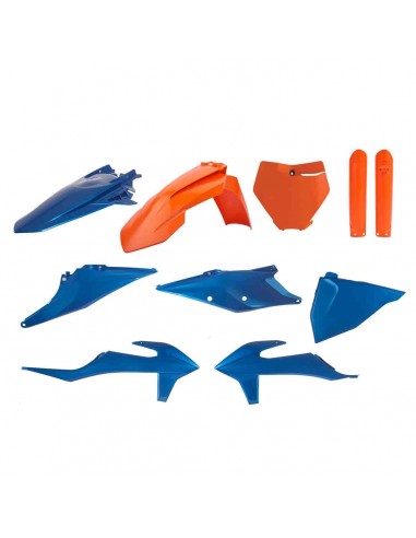 KIT PLASTICOS POLISPORT KTM SX/SXF/XC/XCF 19-21 AZUL METAL