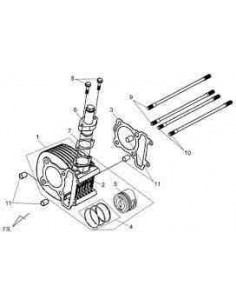 OUTLET CILINDRO - PISTON - JUNTAS PARTE ALTA SYM 125