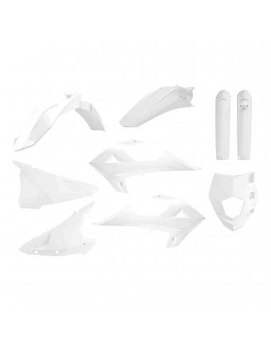 KIT PLASTICOS POLISPORT GAS GAS EC 250/300 18-20 RIEJU MR 300 2020 BLANCOS