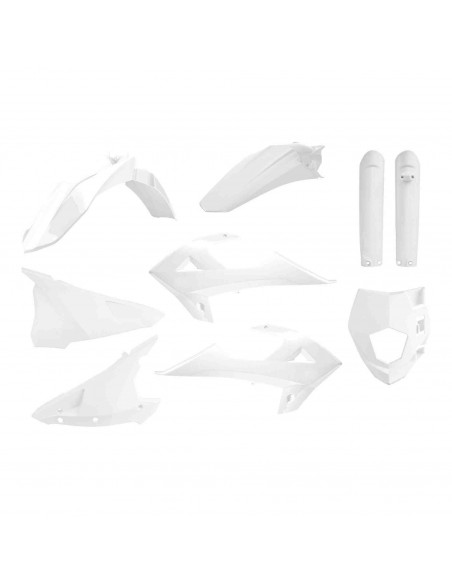 KIT PLASTICOS POLISPORT GAS GAS EC 250/300 18-20 RIEJU MR 300 2020 BLANCOS