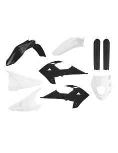 KIT PLASTICOS POLISPORT GAS GAS EC 250/300 18-20 RIEJU MR 300 2020 NEGRO BLANCO