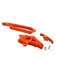 KIT GUIA CADENA - PATIN BASCULANTE - PATIN INFERIOR KTM EXC/EXCF 12-16 SX 2011 NARANJAS