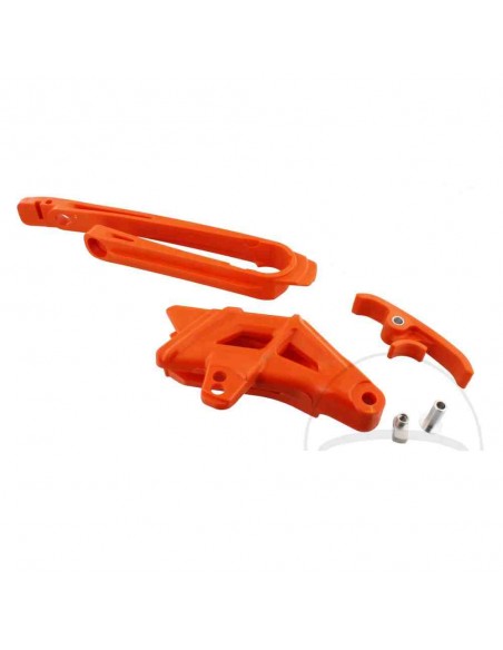 KIT GUIA CADENA - PATIN BASCULANTE - PATIN INFERIOR KTM EXC/EXCF 12-16 SX 2011 NARANJAS