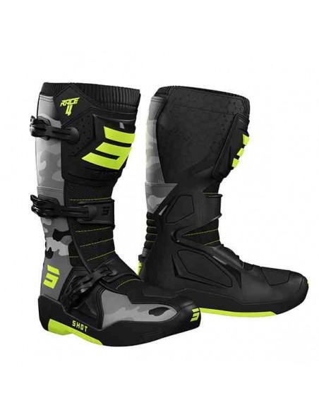 BOTAS SHOT RACE 4 CAMO AMARILLO FLUOR 2022