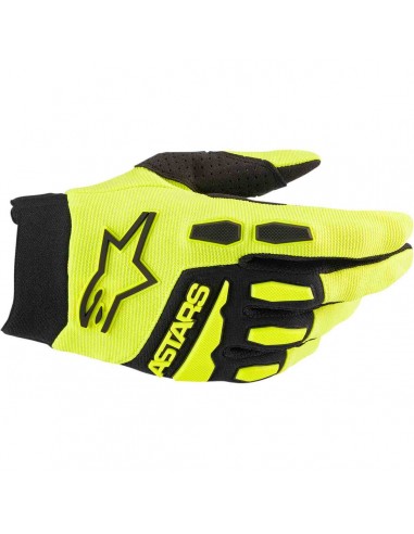 GUANTES ALPINESTARS FULL BORE AMARILLO FLUOR NEGRO 2022