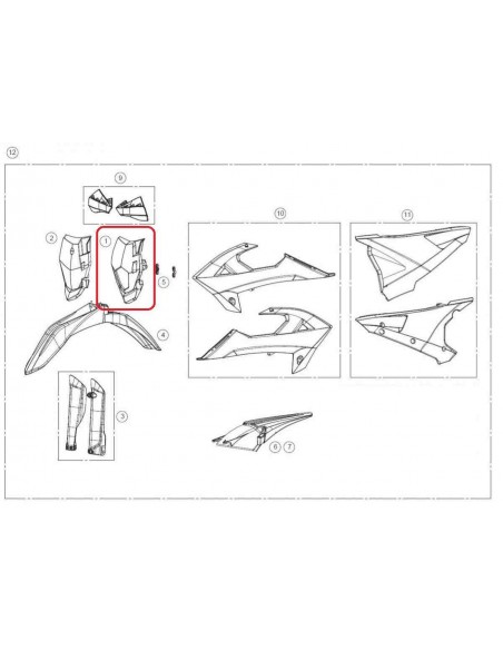 PLASTICO PORTAFARO GAS GAS EC 18-19 RIEJU MR 300 20-21 NEGRO