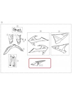 GUARDABARROS TRASERO GAS GAS EC 18-20 RIEJU MR 20-21 NEGRO