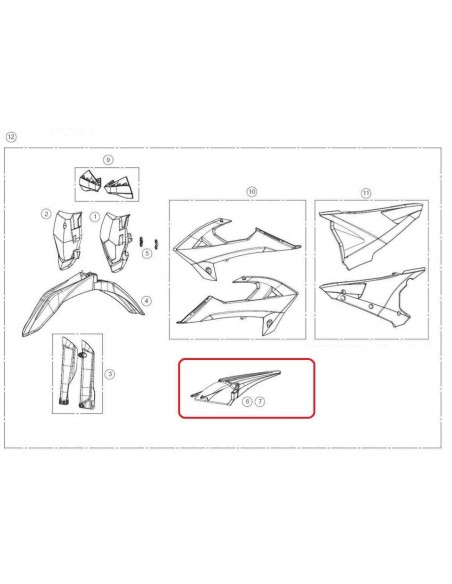 GUARDABARROS TRASERO GAS GAS EC 18-20 RIEJU MR 20-21 NEGRO