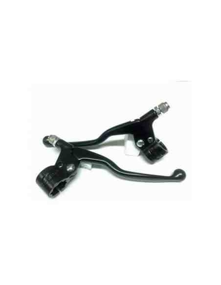 KIT MANETA DE EMBRAGUE Y FRENO CON SOPORTES CORTAS NEGRAS KIT MANETA DE EMBRAGUE Y FRENO CON SOPORTES CORTAS NEGRAS