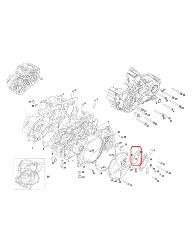 JUNTA TAPA BOMBA DE AGUA GAS GAS EC 14-19 RIEJU MR 300