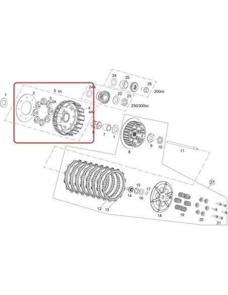 CONJUNTO CAMPANA EMBRAGUE GAS GAS EC 200