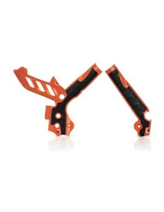 PROTECTORES DE CHASIS ACERBIS X-GRIP KTM EXC 125-520 12-16 SX/SXF 125-450 11-15 NARANJA NEGRO