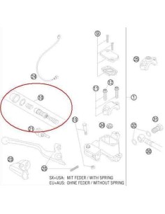 KIT REPARACION BOMBA FRENO DELANTERO KTM 9MM