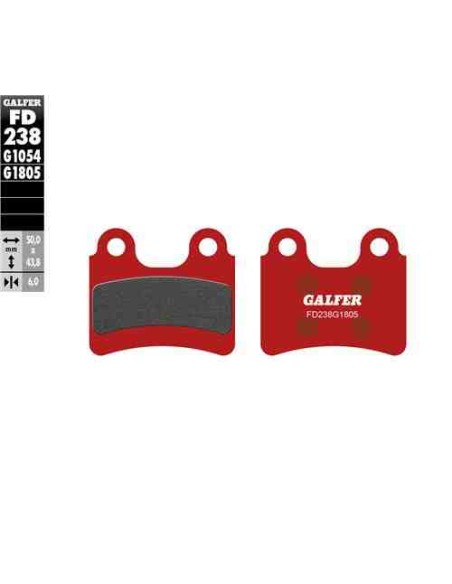 PASTILLAS DE FRENO DELANTERAS GALFER MONTESA COTA 315R 2001- SCORPA SY 250 00-04