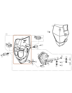 PLASTICO PORTAFARO GAS GAS EC 250/300 18-19 RIEJU MR 300 21- SIN ADHESIVO