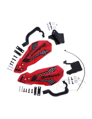 PARAMANOS POLISPORT MX FLOW HONDA CRF 450R 2009- CRF 250R 2020- CR 07- CRFX 09- ROJO NEGRO