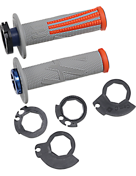 PUÑOS ODI EMIG PRO V2 LOCK-ON GRIS NARANJA