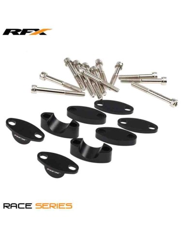 ALZAS DE MANILLAR KIT RFX RACE 22,2 MM NEGRO