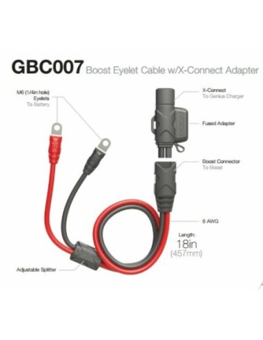 NOCO EYELET/X-CONNECT EXTENSION CABLE 50CM