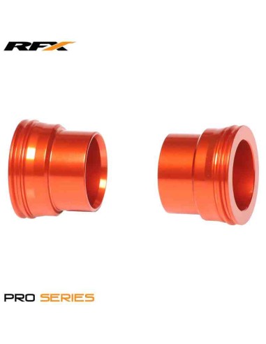 KIT CASQUILLOS SEPARADORES DE RUEDA DELANTERA KTM EXC/SX 125-525 03-15 NARANJAS