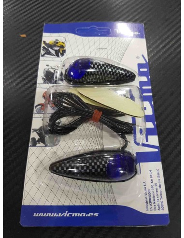 JUEGO INTERMITENTES LAGRIMA CARBONO AZUL