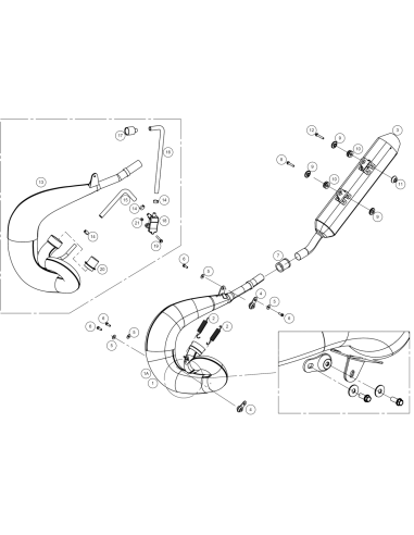 BUFANDA DE ESCAPE FMF GNARLY GAS GAS EC 250/300 18-19 RIEJU MR 300 21-