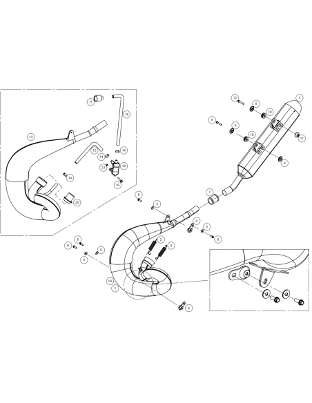 BUFANDA DE ESCAPE FMF GNARLY GAS GAS EC 250/300 18-19 RIEJU MR 300 21-