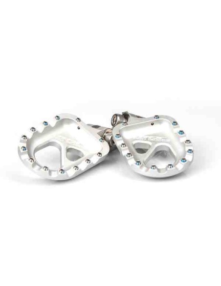 ESTRIBERAS TRIAL RFX PRO ALUMINIO PLATA - VALIDAS PARA TODAS